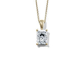 Radiant Diamond Pendant in Yellow Gold